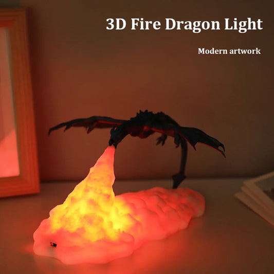 3D Printed LED Dragon Lamp