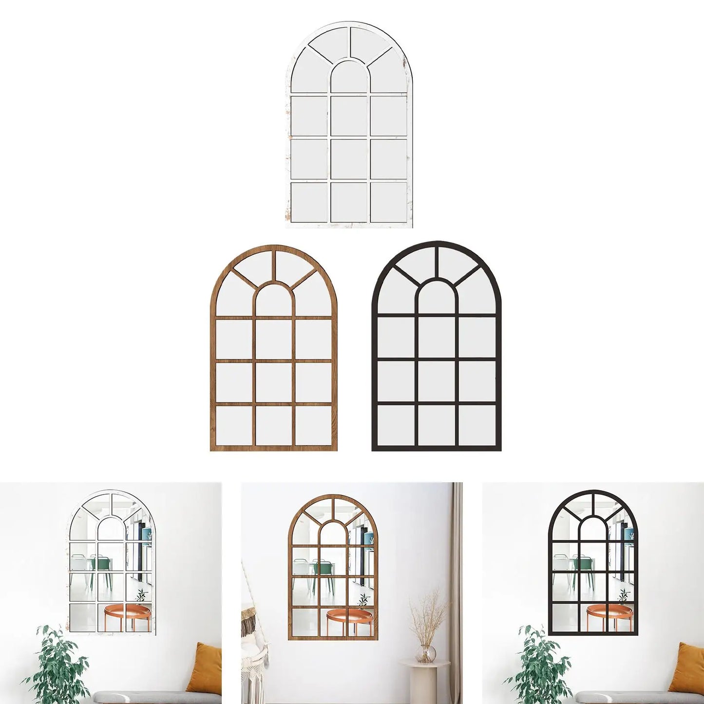 Arched Window Wall Mirror