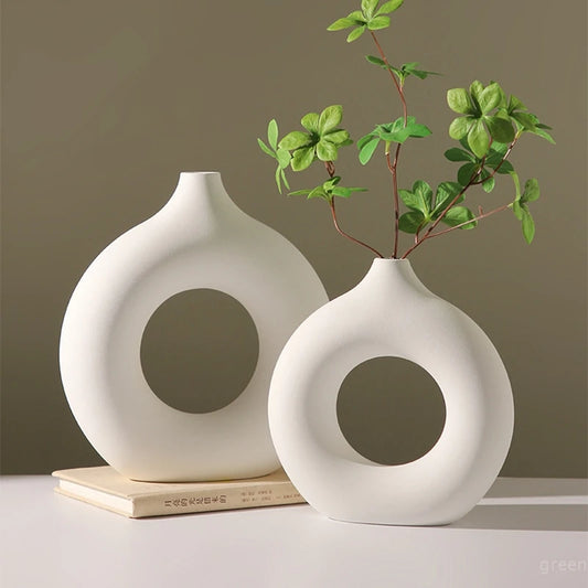 Pure White Imitation Ceramic Vase