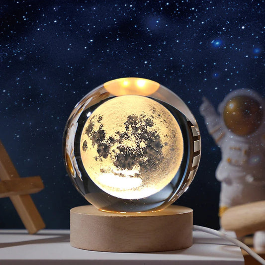 3D Moon Crystal Ball