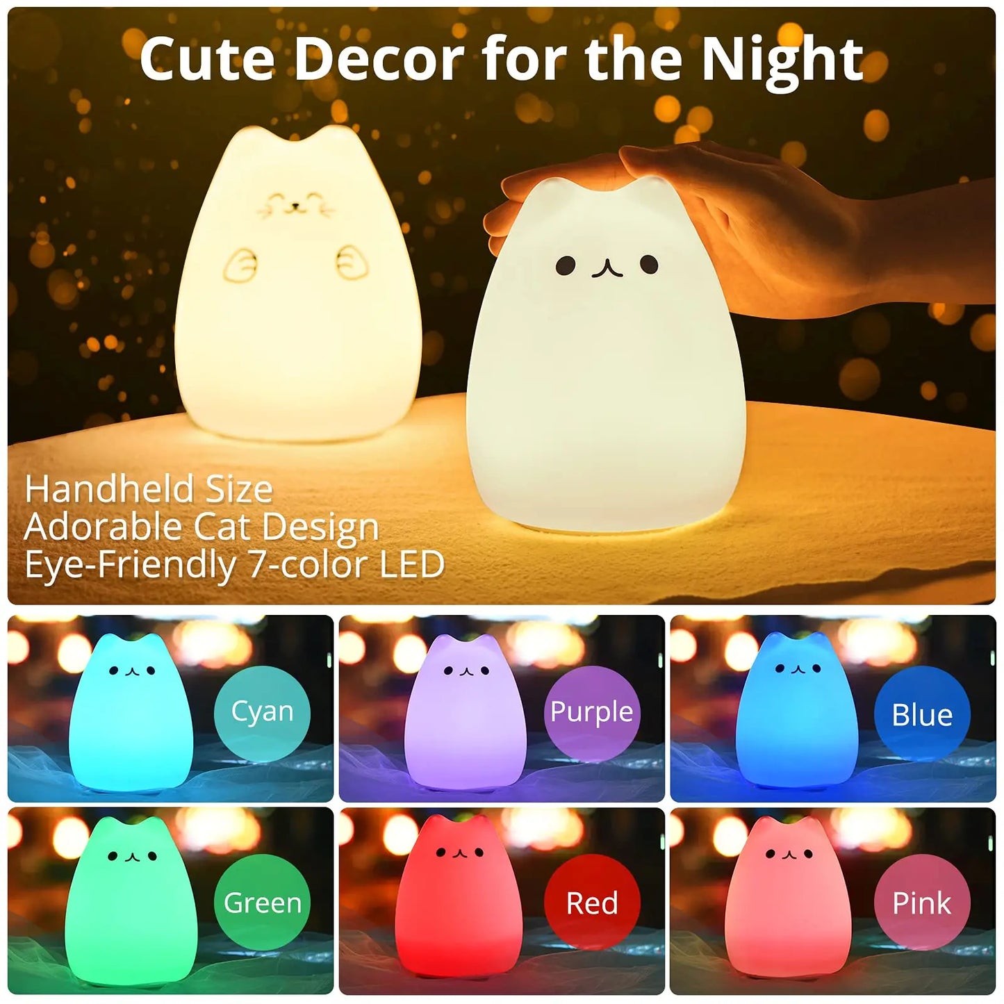 Cute Cat Night Light